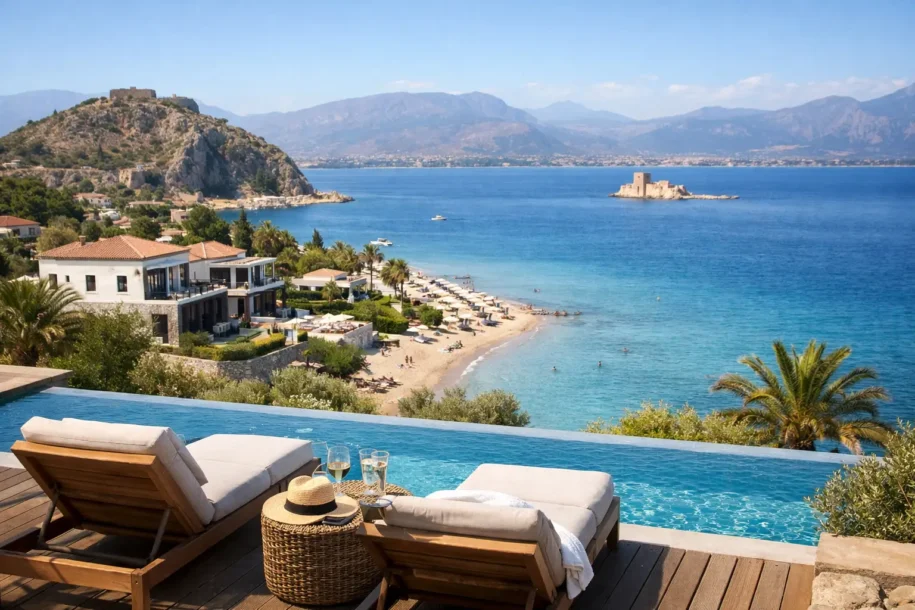 Where to Stay Near Nafplio Beaches in Style